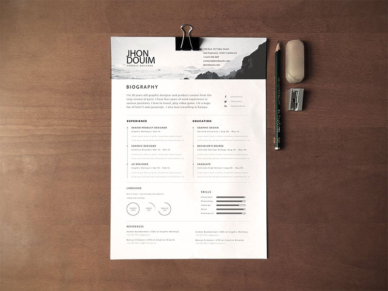 free resume templates 2018 word download